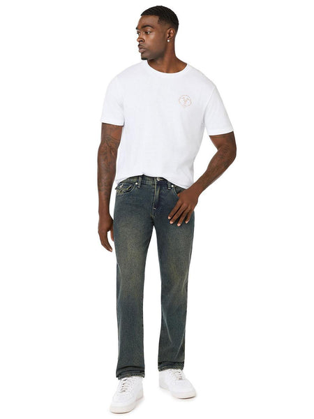 True Religion Men Geno SN Blue Solid Slim Fit Jeans