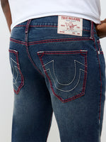 True Religion Men Navy Blue Geno Big T Solid Slim Fit Jeans