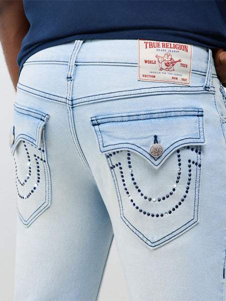 True Religion Blue Geno Studded SN Stretchable Slim Fit Jeans