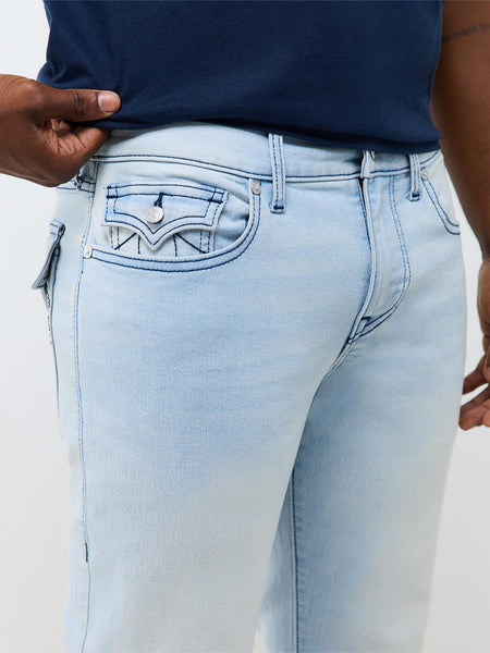 True Religion Blue Geno Studded SN Stretchable Slim Fit Jeans