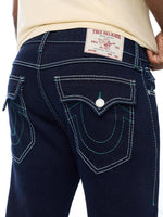 True Religion Men Geno Big T Navy Blue Solid Slim Fit Jeans