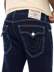 True Religion Men Geno Big T Navy Blue Solid Slim Fit Jeans