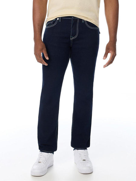 True Religion Men Geno Big T Navy Blue Solid Slim Fit Jeans