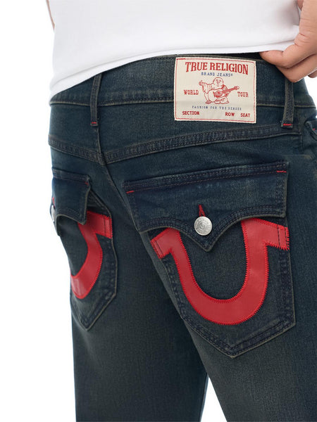 True Religion Blue Geno Applique SN Stretchable Slim Fit Jeans