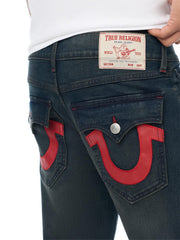 True Religion Blue Geno Applique SN Stretchable Slim Fit Jeans