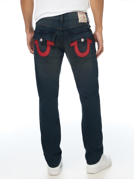 True Religion Blue Geno Applique SN Stretchable Slim Fit Jeans