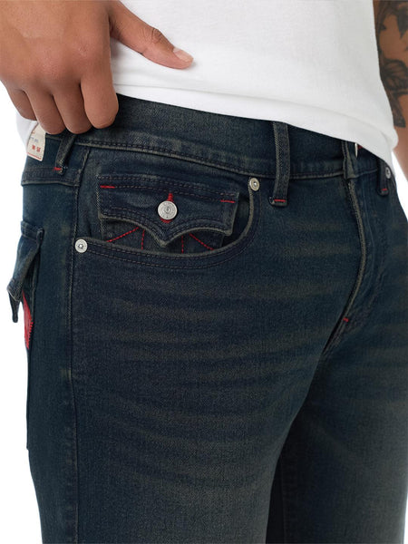 True Religion Blue Geno Applique SN Stretchable Slim Fit Jeans