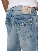 True Religion Men Blue Ricky SN Embroidered Straight Fit Jeans