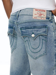 True Religion Men Blue Ricky SN Embroidered Straight Fit Jeans
