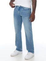 True Religion Men Ricky Big T Light Blue Solid Straight Fit Jeans