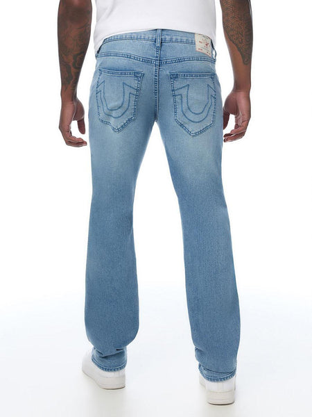 True Religion Men Ricky Big T Light Blue Solid Straight Fit Jeans