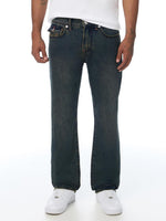 True Religion Men Ricky Big T Navy Blue Solid Straight Fit Jeans