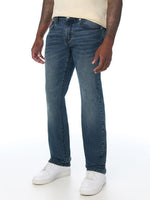 True Religion Men Ricky Big T Navy Blue Solid Straight Fit Jeans
