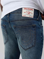True Religion Men Rocco SN Navy Blue Solid Skinny Fit Jeans