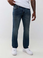 True Religion Men Rocco SN Navy Blue Solid Skinny Fit Jeans