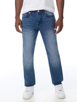 True Religion Men Blue Rocco Big T Solid Skinny Fit Jeans