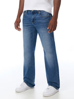 True Religion Men Blue Billy SN Solid Bootcut Jeans