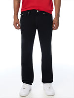True Religion Men Black Geno SN Solid Slim Fit Jeans