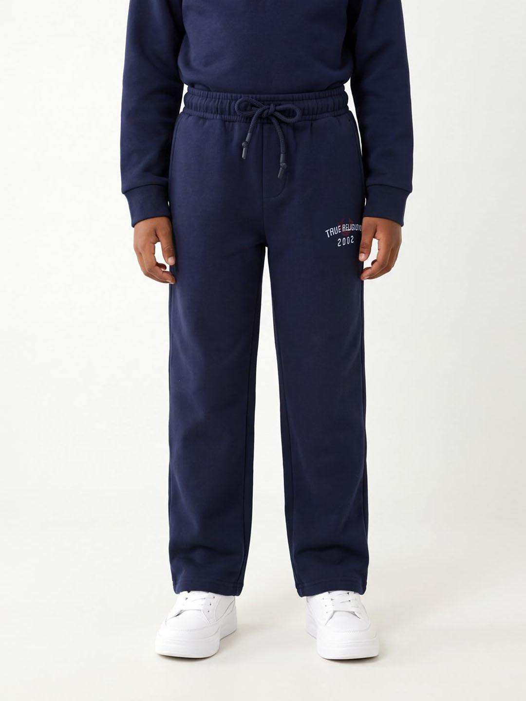 True Religion Boys Navy Blue Solid Regular Fit Sweatpant