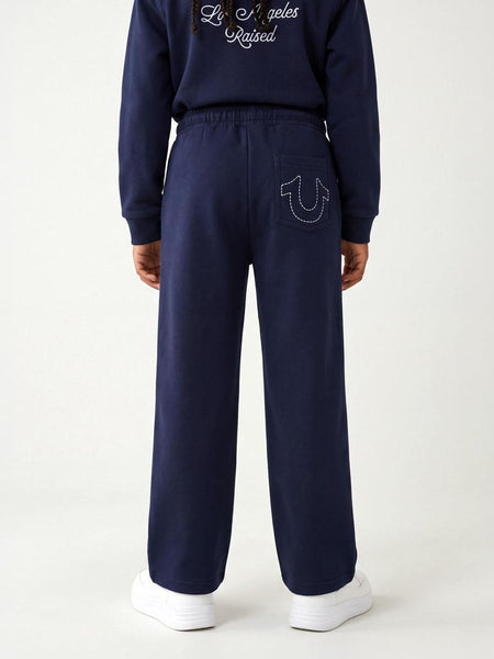 True Religion Boys Navy Blue Solid Regular Fit Sweatpant