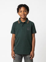 True Religion Boys Green Solid Regular Fit Polo T-Shirt