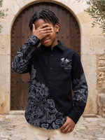 True Religion Boys Black Solid Regular Fit Shirt