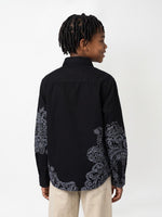 True Religion Boys Black Solid Regular Fit Shirt