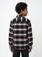 True Religion Boys Black Checked Regular Fit Cotton Shirt