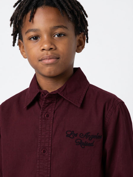 True Religion Boys Wine Solid Regular Fit Shirt
