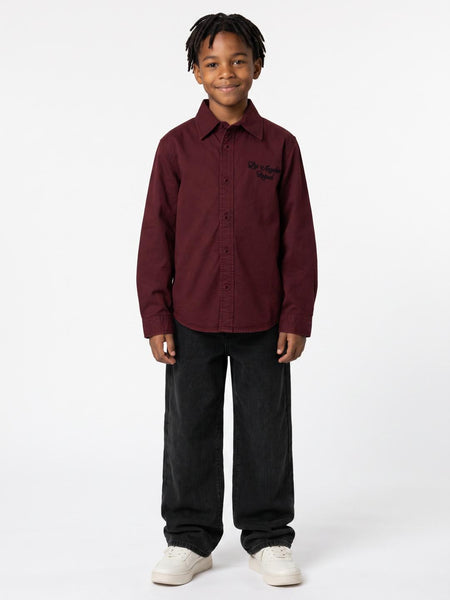 True Religion Boys Wine Solid Regular Fit Shirt