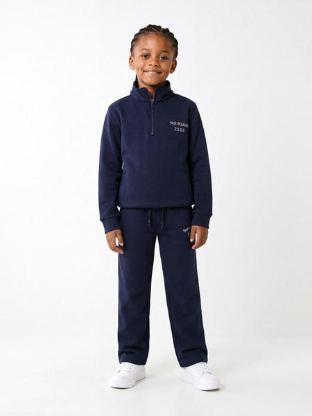 True Religion Boys Navy Blue Solid Regular Fit Sweatshirt
