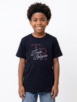 True Religion Boys Navy Graphic Regular Fit Cotton T-Shirt