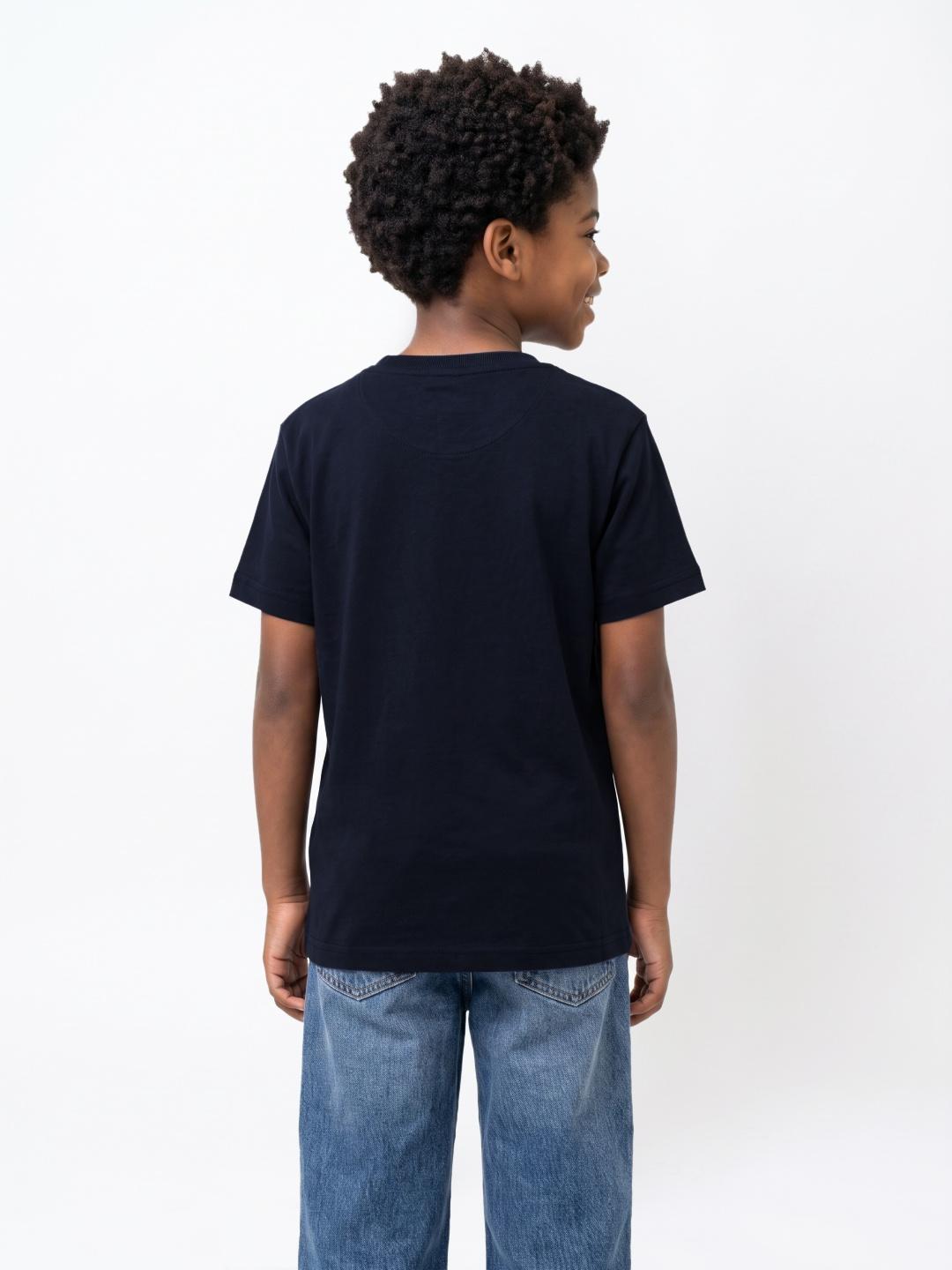 True Religion Boys Navy Graphic Regular Fit Cotton T-Shirt