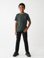 True Religion Green Regular Fit Printed Cotton Tshirt