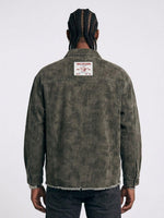 True Religion Men Olive Solid Regular Fit Cotton Denim Jacket