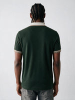 True Religion Men Olive Regular Fit Solid Polo T-Shirt