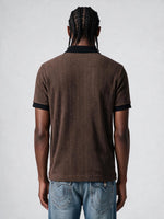 True Religion Men Brown Regular Fit Solid Polo T-Shirt