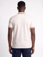 True Religion Men Off White Regular Fit Solid Pure Cotton Polo Tshirt