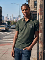 True Religion Men Olive Regular Fit Solid Polo T-Shirt