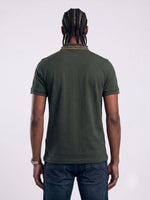 True Religion Men Olive Regular Fit Solid Polo T-Shirt