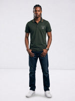 True Religion Men Olive Regular Fit Solid Polo T-Shirt