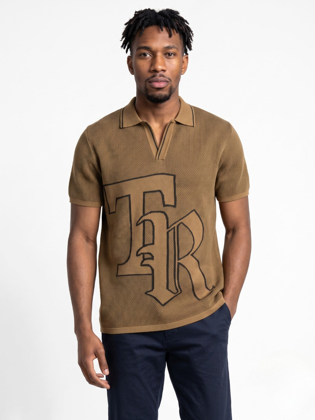 Men mustard regular fit solid pure cotton polo tshirt