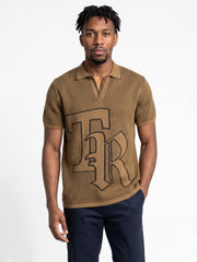 True Religion Men Mustard Regular Fit Solid Pure Cotton Polo Tshirt