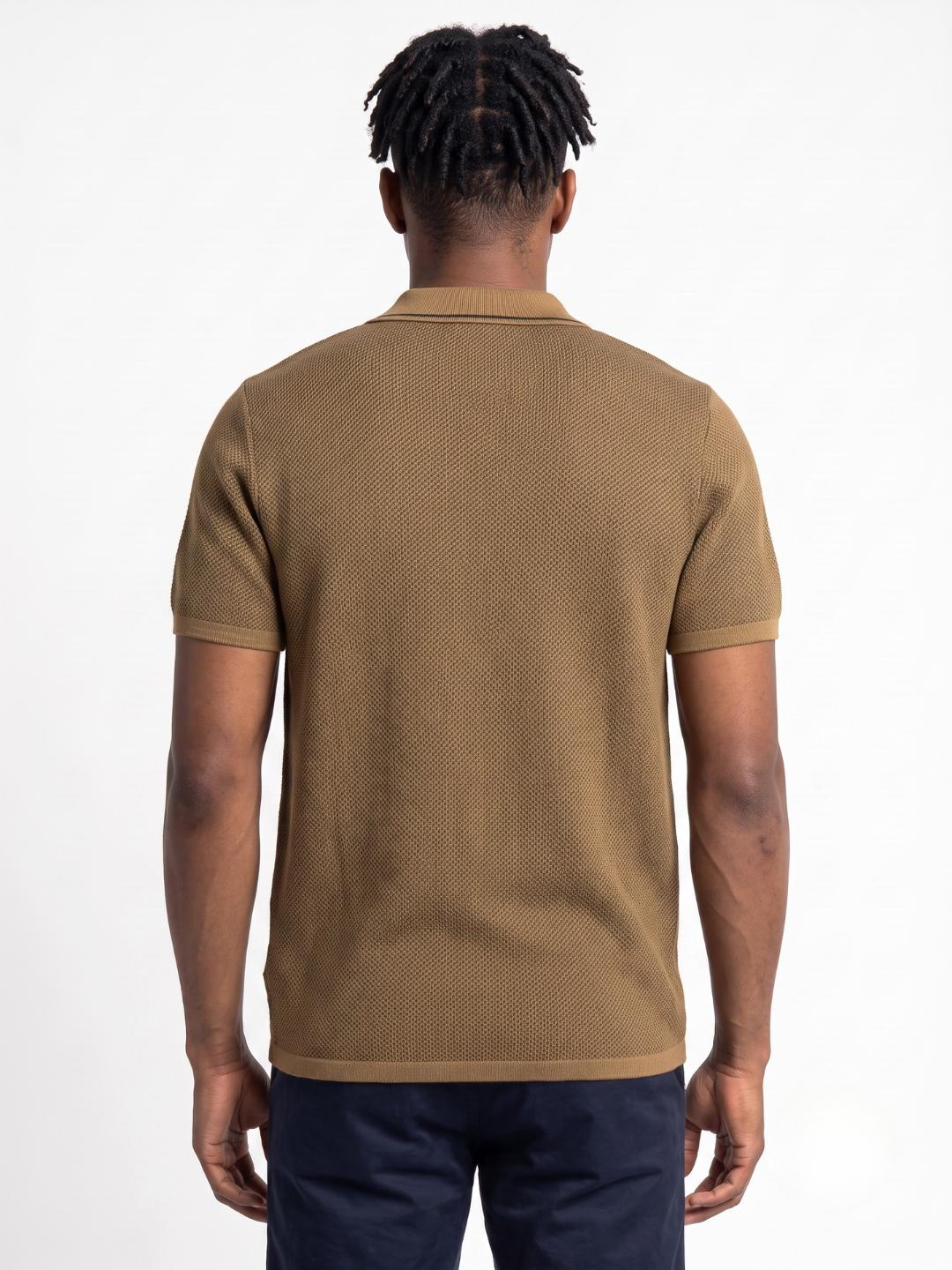 True Religion Men Mustard Regular Fit Solid Pure Cotton Polo Tshirt
