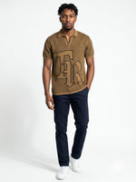 True Religion Men Mustard Regular Fit Solid Pure Cotton Polo Tshirt