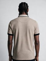 True Religion Men Beige Solid Regular Fit Polo T-Shirt