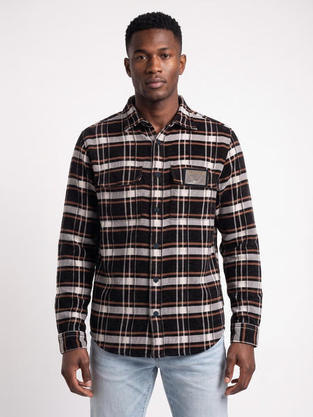 True Religion Black Regular Fit Checked Shirt