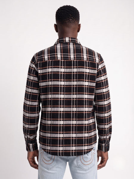 True Religion Black Regular Fit Checked Shirt