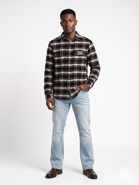 True Religion Black Regular Fit Checked Shirt