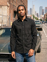 True Religion Men Black Embellished Regular Fit Shirt